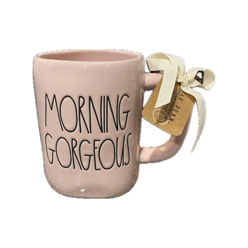 Rae Dunn Pink Mug - Morning Gorgeous
